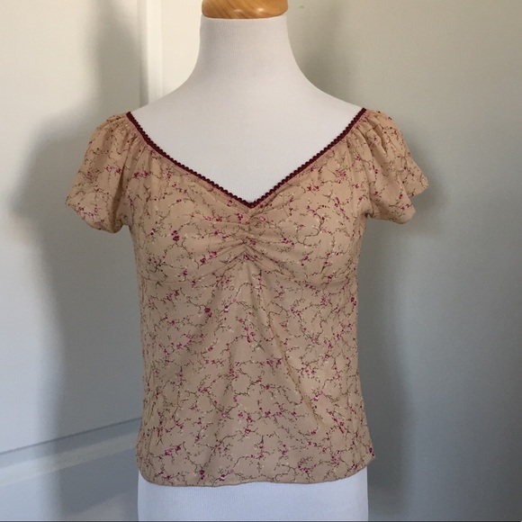 ❌SOLD❌Sheer floral top - Picture 2 of 7